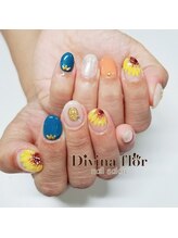 キイコネイル(kiiko.nail)/カラフルひまわりネイル