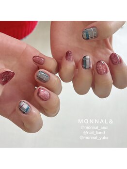 モナールアンド(MONNAL&)/チェックネイル