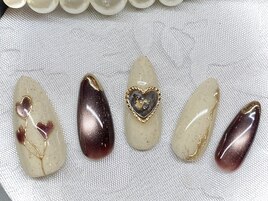 バレンタインネイル