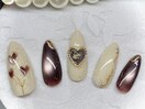 バレンタインネイル