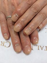 クリスタルネイル ゆめタウン博多店(CRYSTAL NAIL)/ベージュシンプルネイル