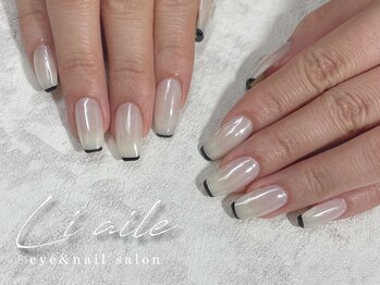 リエル(liaile)/ミラーフレンチネイル