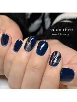 サロンリーベ(salon reve)/ネイビーネイル 