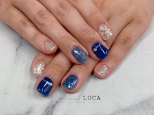 ネイルアトリエルカ(nail atelier LUCA)/M-369 大人ネイビーカラーネイル