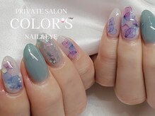 カラーズ ネイル アンド アイ(COLOR'S NAIL&EYE)/紫陽花ネイル