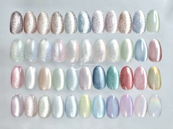 ハチナナヨンネイル(f*w874nail)の写真/[カラー数地域最大級*マグネットネイル¥7500→¥6500]夏らしい透明感のあるカラーご用意♪指先まで垢抜け◎