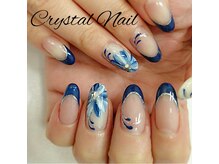 クリスタルネイル 木の葉モール橋本店(CRYSTAL NAIL)/フレンチフラワーネイル