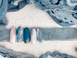 こっくりマーブルネイル