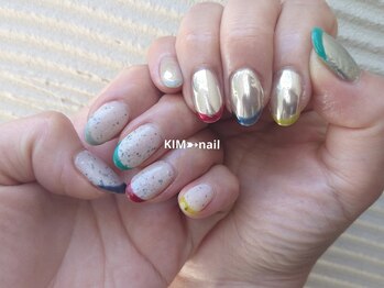 ケイアイエムネイル(KIM nail)/ちぐはぐカラーフレンチ
