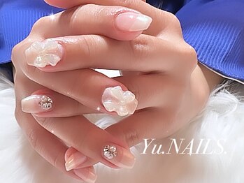 ユーネイルズ 恵比寿(Yu.NAILS.)/韓国◎オーロラリボンデザイン