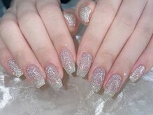 エガオネイルサロン 池袋店(EGAO NAIL SALON)/チップ長さ出しラメワンカラー