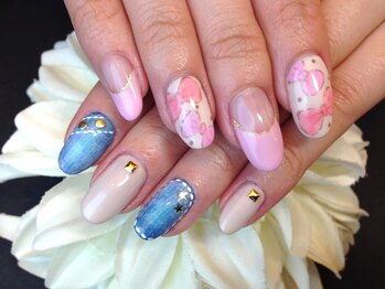 ネイルサロンケイ ヴァリエ(K Varier)/54 リボン・デニム