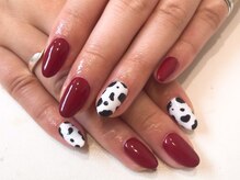 オープンジョー(open-jaw)/ダルメシアン柄ネイル