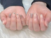 ヒールネイル(heal nail)/beige×mag×金箔～
