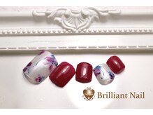 ブリリアント/フラワーフットネイル♪