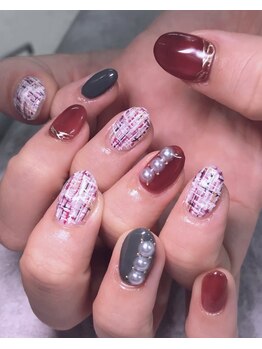 マルネイル(maru nail)/ツイードネイル