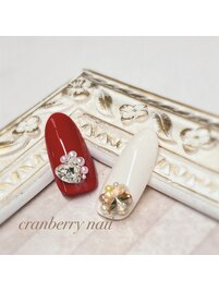 ハート型と花型ビジュー♪