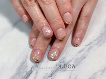 ネイルアトリエルカ(nail atelier LUCA)/M-919 大人ガラスフレンチネイル