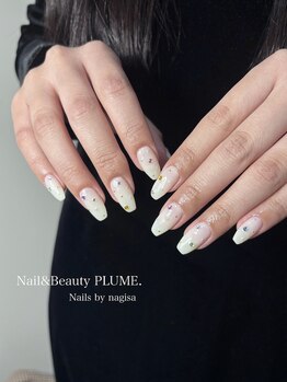 プリュム(PLUME.)/白ネイル