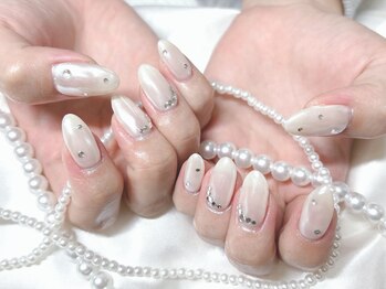 ウェディング/ミラー/冬ネイル