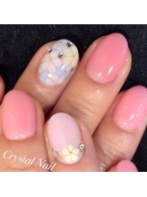 クリスタルネイル ボンベルタ橘店(CRYSTAL NAIL)/フラワーネイル