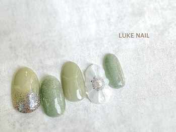 ルークネイル 恵比寿店(LUKE NAIL)/ぷっくりフラワーネイル　花　春