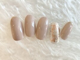 シンプルアート　ベージュピンク