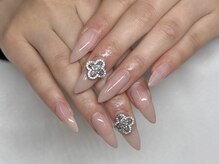 ワンカラービジューネイル