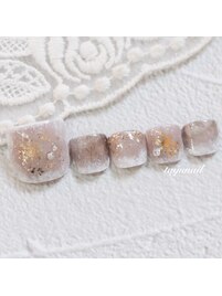 フット雪の結晶ネイル