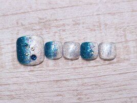 ブルー縦グラフット