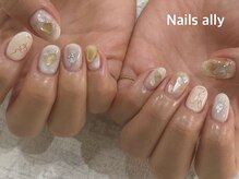 ネイルズアリー 立川店(Nails ally)/ニュアンス×ワイヤーアート