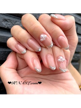 ガラスフレンチネイル