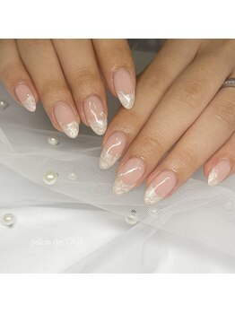 サロンドウイ(salon de OUI)/ホワイトマーブルフレンチ