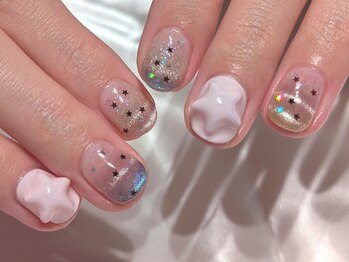 ボーダーマグネットネイル