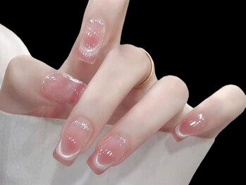 チーク×マグネットネイル