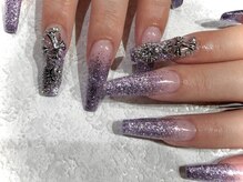 エスネイル 大宮店(es NAIL)/長さ出しシンプルアート