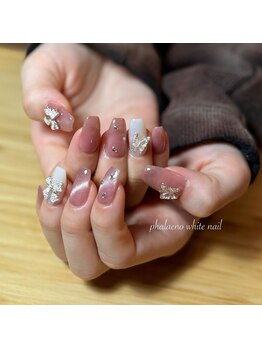 ファレノホワイト/お客様ネイル/フィルイン可能