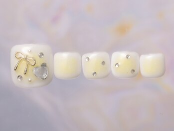 ジェミーネイル シンジュク(Jemiy nail shinjuku)/チークリボンラメイエロー¥9980