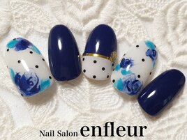 手描き薔薇アート&ドット☆