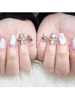 はあとねいる 宇都宮御幸ヶ原店/【店舗限定】ピンクリボンネイル