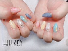ララバイ 三軒茶屋店(LULLABY)/カラフル 大理石ネイル
