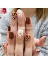 ネイルサロン クール(Nailsalon Coeur)/秋ネイル ヒョウ柄ネイル