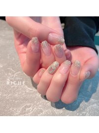 ゴールドラメグラデーション