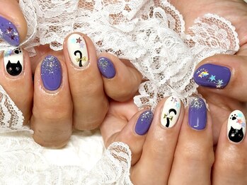 スーン(S∞N)/ハロウィン★猫ネイル