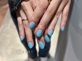 ブルー ワンカラーネイル