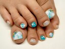 大理石風ネイル【フット定額】