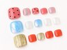 ★NEW★【他店オフ無料】フットジェルアート限定デザイン ¥7700