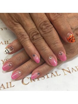 クリスタルネイル ゆめタウン博多店(CRYSTAL NAIL)/ラメグラデ&ハロウィンネイル