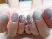 アミュリー ネイル アトリエ(Amury nail atelier)/タータンチェック★マットネイル