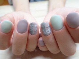 タータンチェック★マットネイル